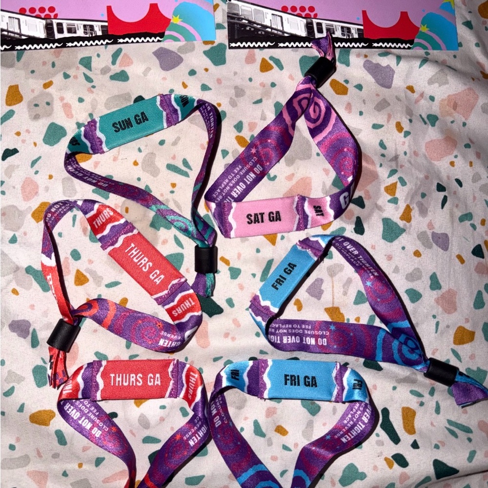 Lollapalooza Sat & Sunday GA wristbands